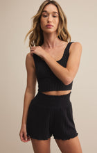 Load image into Gallery viewer, Zoe Rib Tank Bra - Black Sand
