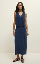 Load image into Gallery viewer, Noelle Jersey Denim Top - Blue Indigo
