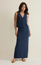 Load image into Gallery viewer, Noelle Jersey Denim Top - Blue Indigo
