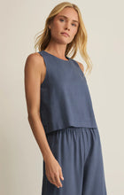 Load image into Gallery viewer, Sloane Linen Top - Vintage Indigo
