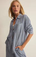 Load image into Gallery viewer, Perfect Stripe Shirt - Blue Indigo
