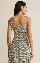 Load image into Gallery viewer, Leya Tera Paisley Smocked Top - Everglade
