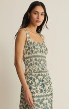 Load image into Gallery viewer, Leya Tera Paisley Smocked Top - Everglade
