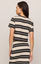 Load image into Gallery viewer, Stellan Striped Jersey Tee - Ash Black
