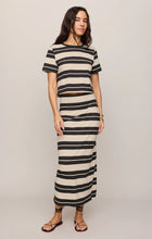 Load image into Gallery viewer, Stellan Striped Jersey Tee - Ash Black
