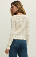 Load image into Gallery viewer, Gema Pointelle Cardigan - Cloud
