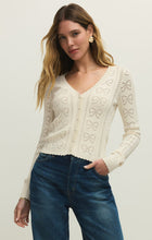 Load image into Gallery viewer, Gema Pointelle Cardigan - Cloud
