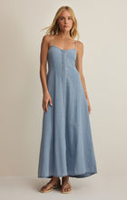 Load image into Gallery viewer, Angel Eyes Denim Midi Dress - Blue Lake
