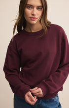Load image into Gallery viewer, Boyfriend Cotton Sweatshirt - Merlot

