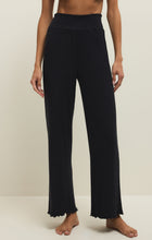 Load image into Gallery viewer, Dawn Smocked Rib Pants - Black Sand 
