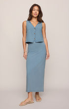 Load image into Gallery viewer, Gail Jersey Denim Midi Skirt - Ocea Air Indigo - Blue Indigo
