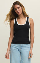 Load image into Gallery viewer, Sirena Colorblocked Rib Tank - Pineapple - Black
