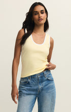 Load image into Gallery viewer, Sirena Colorblocked Rib Tank - Pineapple - Black
