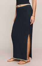 Load image into Gallery viewer, Yessenia Whipstitch Midi Skirt - Linen - Eclipse
