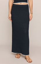 Load image into Gallery viewer, Yessenia Whipstitch Midi Skirt - Linen - Eclipse
