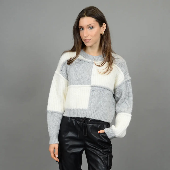 Zaida Sweater - Cream / Grey