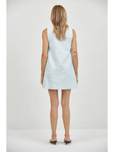 Load image into Gallery viewer, Celine Buttoned Mini Dress - Powder Blue (Style PL2042)
