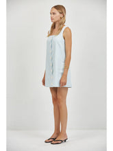 Load image into Gallery viewer, Celine Buttoned Mini Dress - Powder Blue (Style PL2042)
