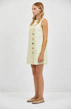Load image into Gallery viewer, Mod Buttons Dress - Pastel Yellow (Style PL2043)

