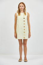 Load image into Gallery viewer, Mod Buttons Dress - Pastel Yellow (Style PL2043)
