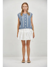 Load image into Gallery viewer, Paige Crew Sweater Vest - Dusty Blue (Style PS2083)
