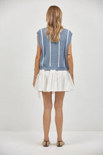 Load image into Gallery viewer, Paige Crew Sweater Vest - Dusty Blue (Style PS2083)
