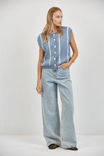 Load image into Gallery viewer, Paige Crew Sweater Vest - Dusty Blue (Style PS2083)
