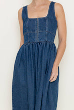 Load image into Gallery viewer, Denim Midi Dress - Dark Wash (DI9933FO)

