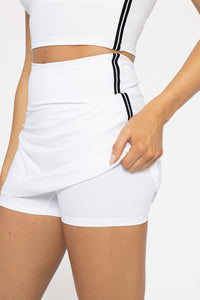 Courtside Tennis Skort - White