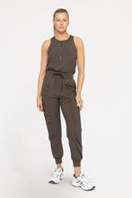 Load image into Gallery viewer, Active Zip Jumpsuit - Black (shown in Black Olive)
