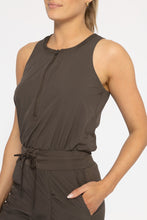 Load image into Gallery viewer, Active Zip Jumpsuit - Black (shown in Black Olive)
