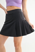 Load image into Gallery viewer, Back Pleated Tennis Skort - Black
