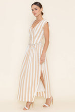 Load image into Gallery viewer, Coast Mode Striped Maxi Skirt - Khaki
