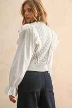 Load image into Gallery viewer, Ruffle Trimmed Sweater Blouse Combo
