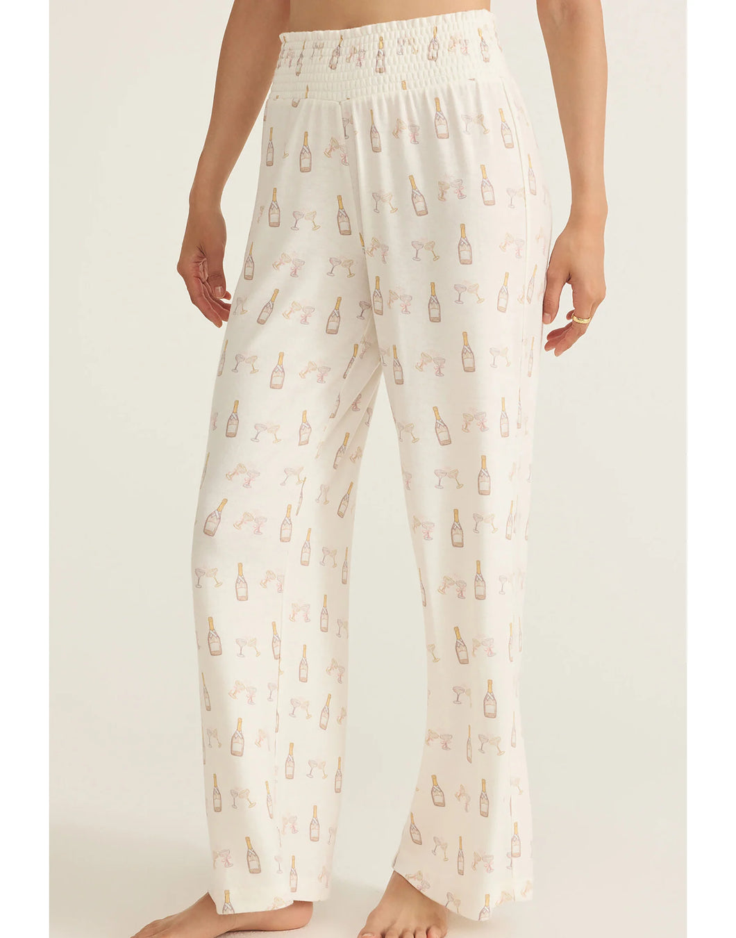 Dawn Champs Pant - Champagne Print on Vanilla Ice