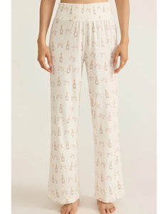 Dawn Champs Pant - Champagne Print on Vanilla Ice