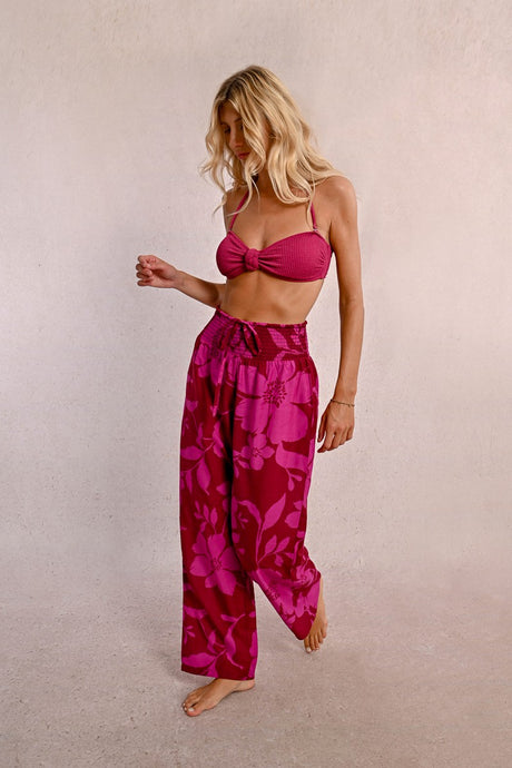 Reva Floral Pant - Purple/Pink Multi (ZB229DE)