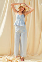 Load image into Gallery viewer, Peplum Strappy Top - Lt. Blue
