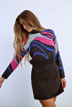 Load image into Gallery viewer, Graphic Turtleneck Sweater - Black Multi

