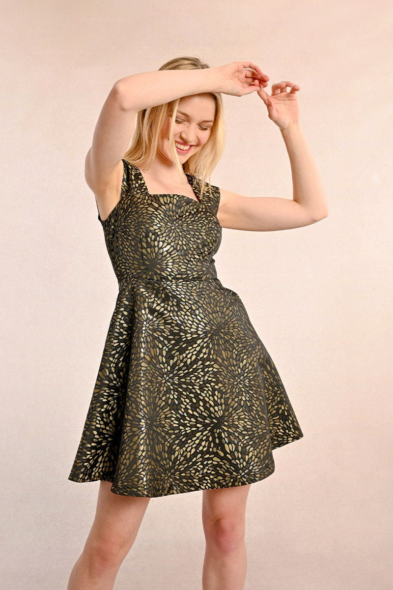 Jacquard Mini Dress Straight Line Boutique Jacquard Mini Dress Straight Line Boutique
