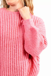 Balloon Sleeve  Sweater - Camel or Pink