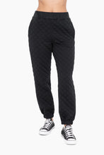 Load image into Gallery viewer, Quilted Jersey Joggers - Black

