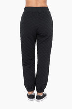 Load image into Gallery viewer, Quilted Jersey Joggers - Black
