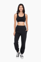 Load image into Gallery viewer, Quilted Jersey Joggers - Black

