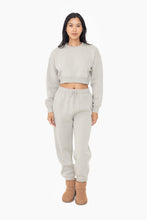 Load image into Gallery viewer, Cropped Fleece Sweatshirt - Light Sage
