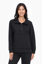 Load image into Gallery viewer, Quilted Jersey Sweatshirt - Black
