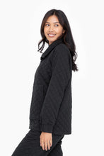 Load image into Gallery viewer, Quilted Jersey Sweatshirt - Black
