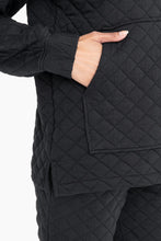 Load image into Gallery viewer, Quilted Jersey Sweatshirt - Black
