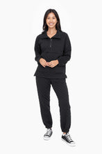 Load image into Gallery viewer, Quilted Jersey Sweatshirt - Black
