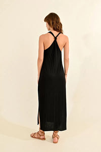 Knot Back Dress - Black